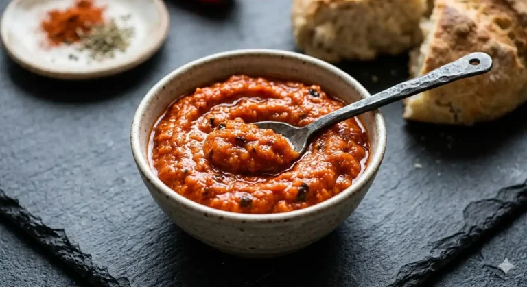 Ajvar, préparation de poivrons rouges